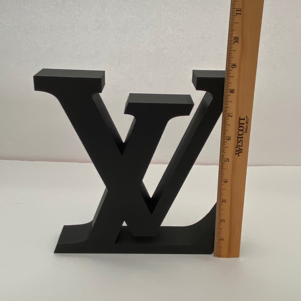 Rare LARGE 8.5" Black LV Art Decor - Picture 4 of 6